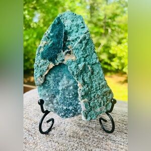 Green Celadonite Marshy Apophyllite from India